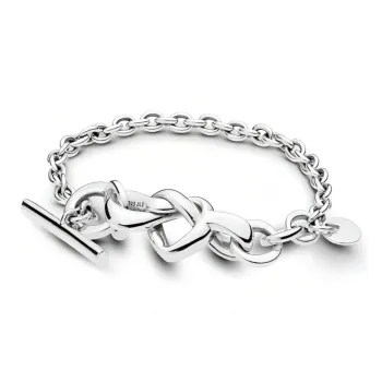 Pandora Knotted Hearts Silver T bar Bracelet