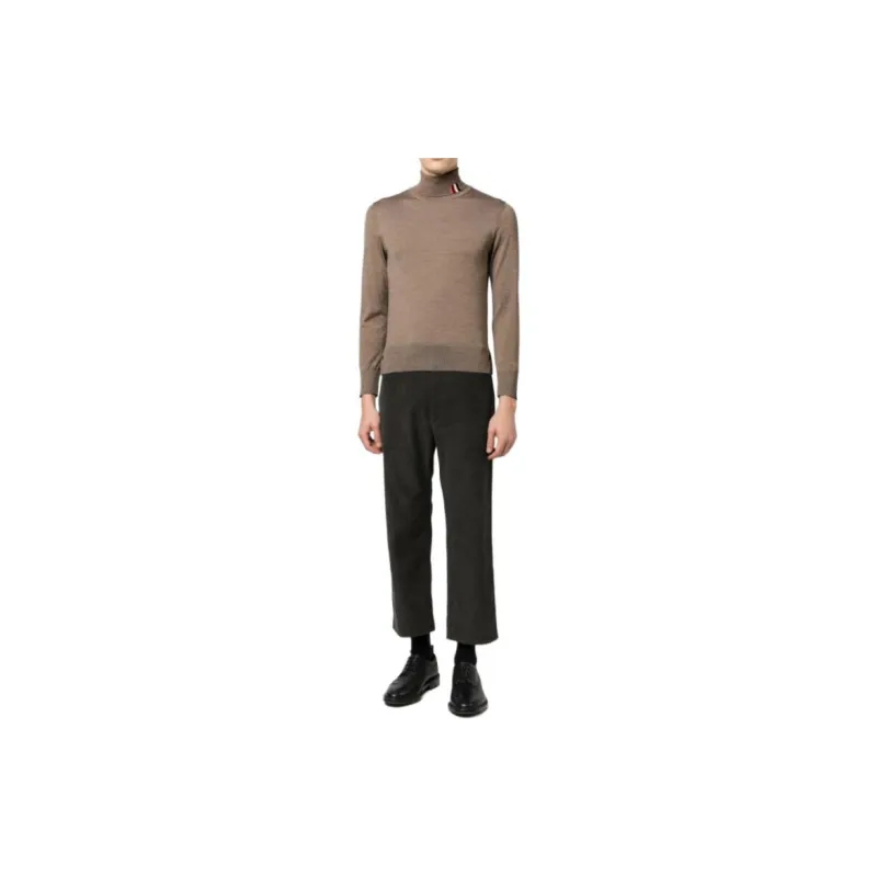 Thom E Jersey Striped Relaxed Turtleneck Jumper-2