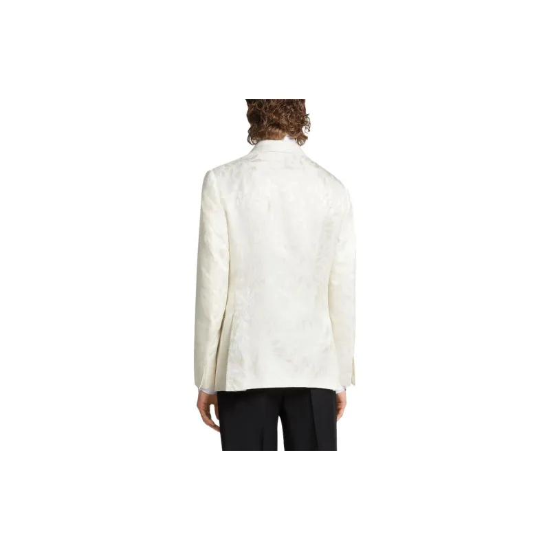 Ermenegildo Zegna Jacquard Silk wool Evening Jacket-4