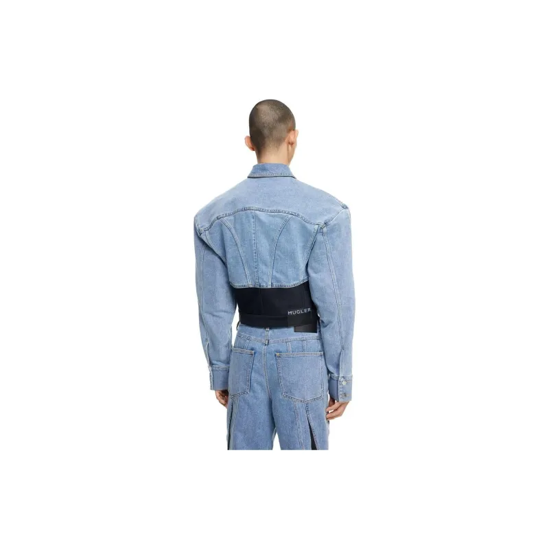 Mugler H&M Defined Waist Denim Jacket Mens-2