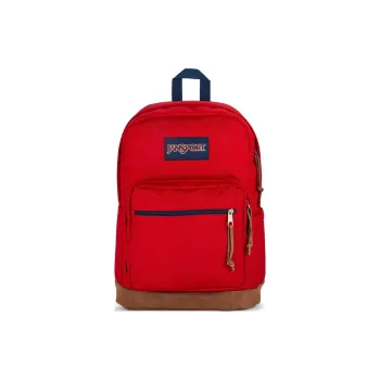 JanSport Fabric Bonded Suede Backpack Unisex Red