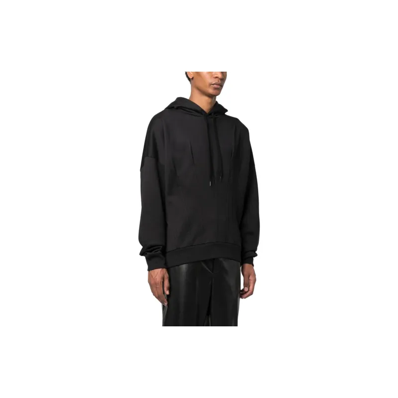 Valentino Pleated Drawstring Long Sleeved Hoodie-4