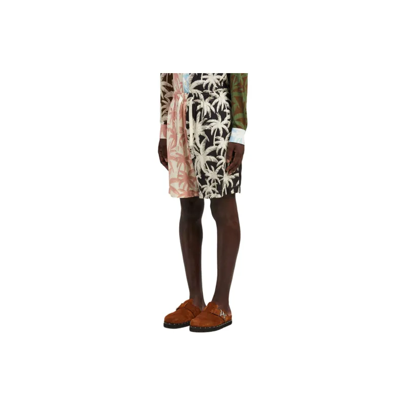 PALM ANGELS Patchwork Detailed Drawstring Palms Shorts-3