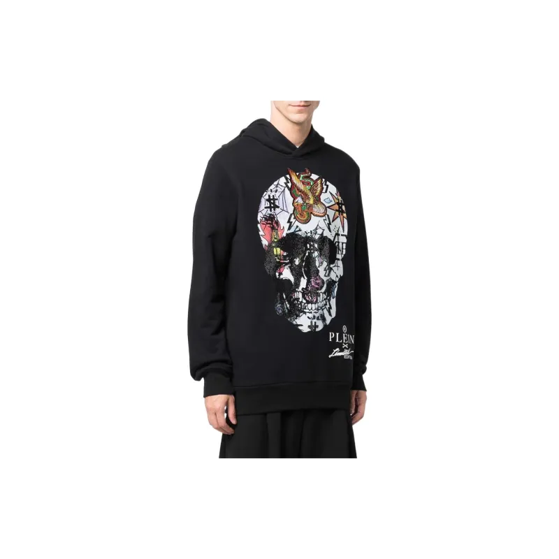PHILIPP PLEIN Skull print Crystal embellished Hoodie-3