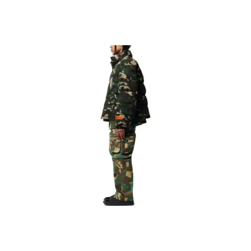 HERON PRESTON Camouflage Printed High-Neck Padded Jacket-2