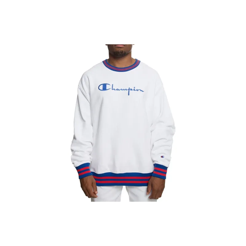 Champion Crew Neck Regular Sweatshirt US Version Unisex White-1