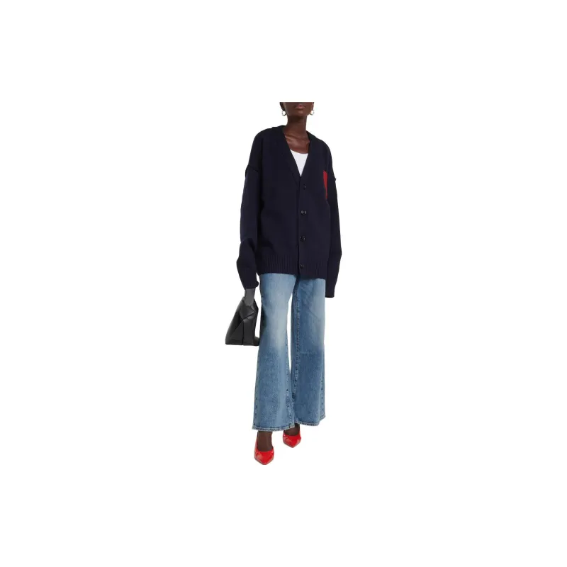 Ami Large Heart Cardigan-1