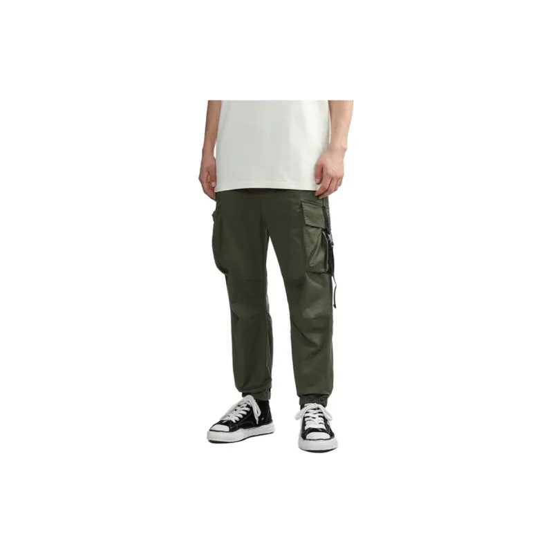MUSIUM DIV Drawstring Tapered Cargo Trousers-8