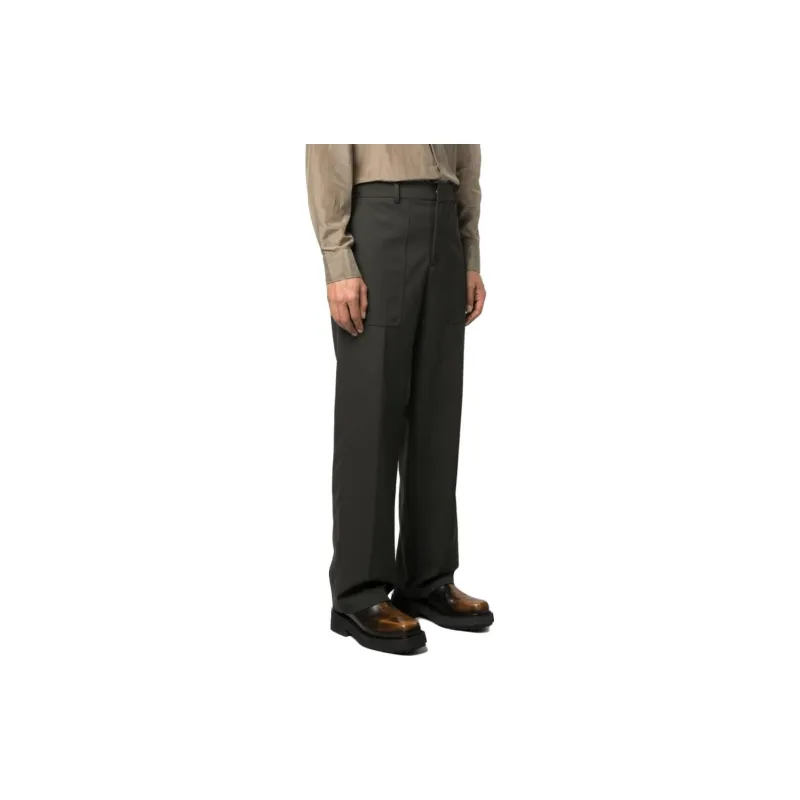 Helmut Lang Buckle detail Cotton Trousers-3
