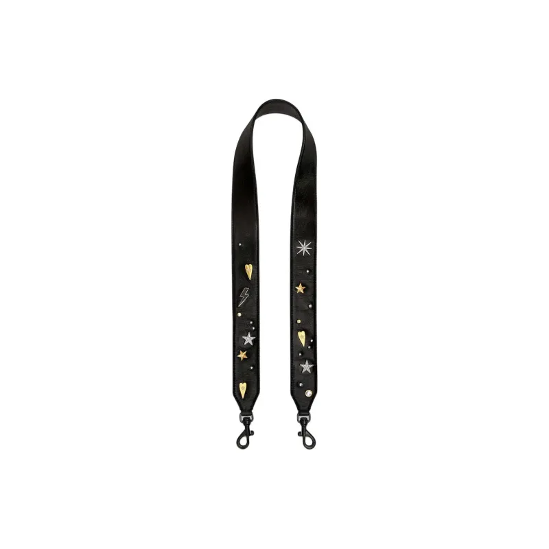 REBECCA MINKOFF Leather Bag Straps Women's Black-0