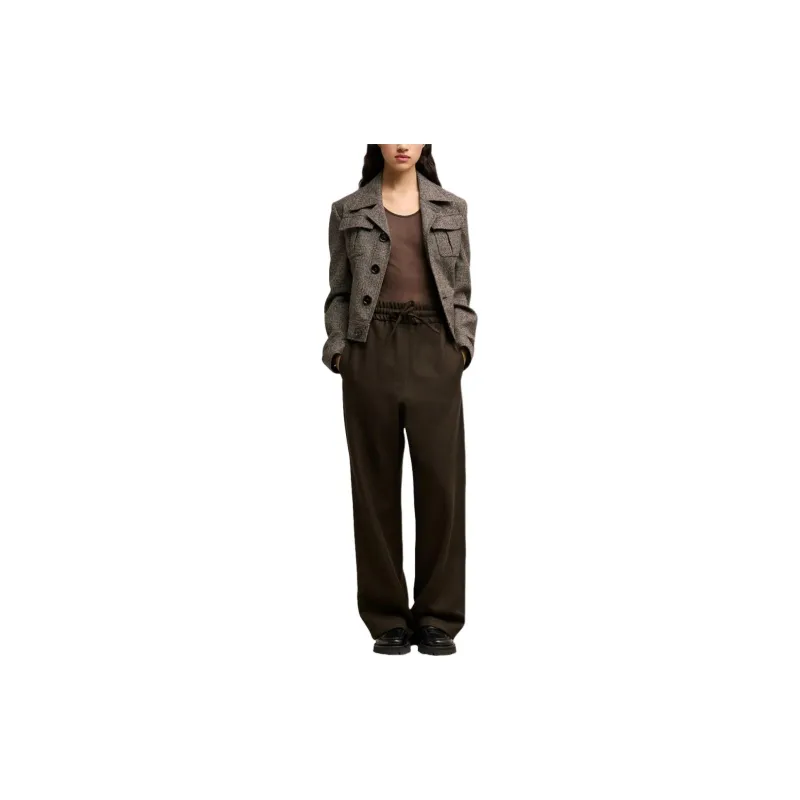 AMIPARIS Drawstring elasticated Wool Trousers-2