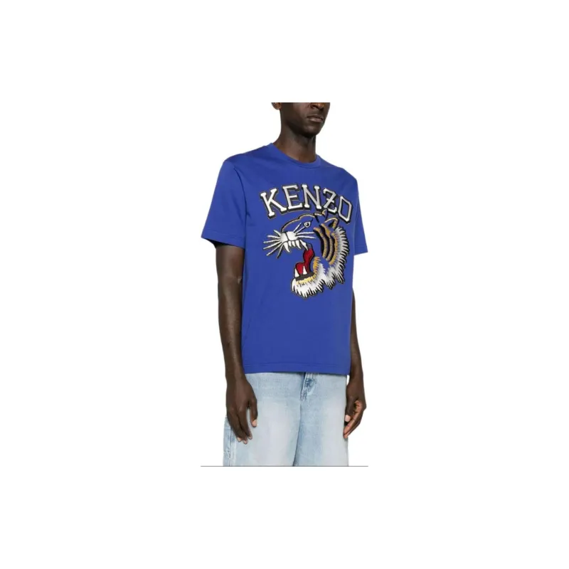 KENZO Tiger Embroidered Crewneck T Shirt-3