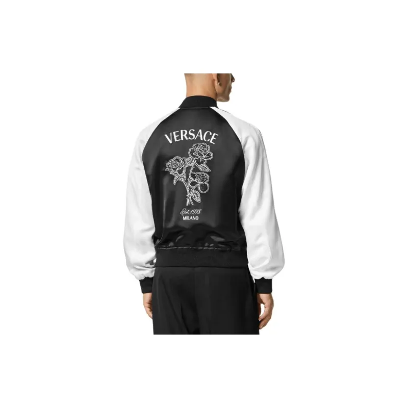 VERSACE Logo-embroidered Bomber Jacket-3