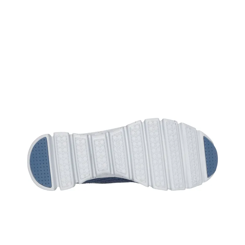 Skechers Glide Step Breathable Low Top Casual Shoes Women's Blue-4