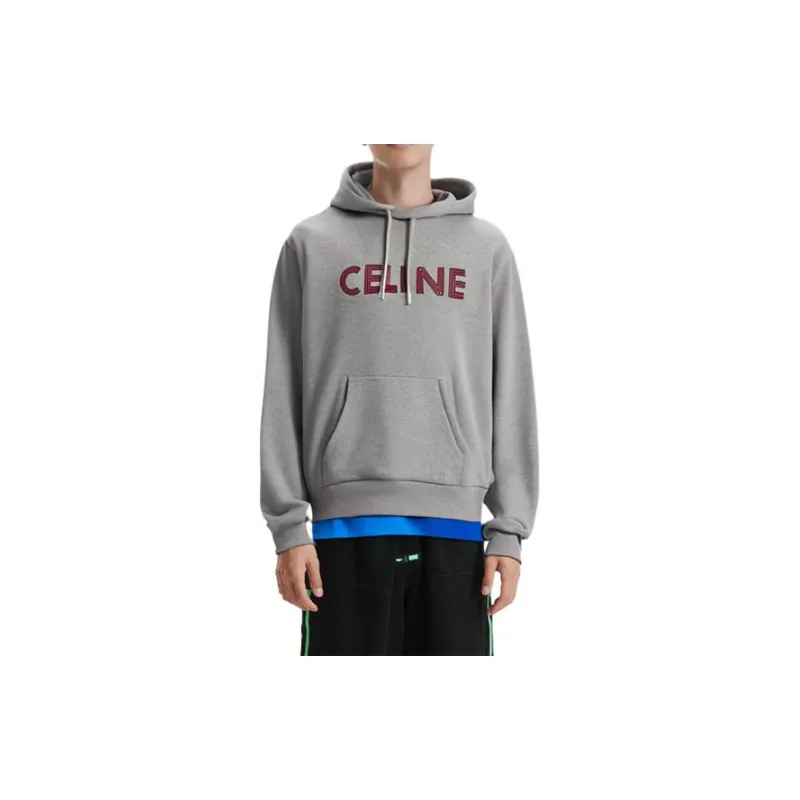CELINE Sweatshirts Men Gray-4