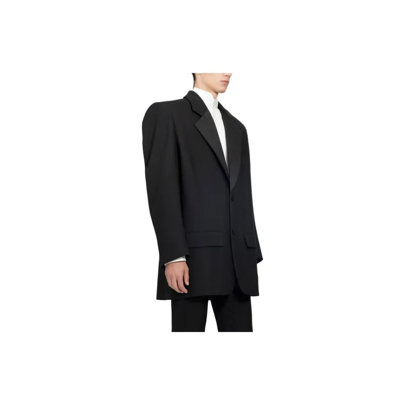 SAINT LAURENT Oversized Tuxedo Blazer-4