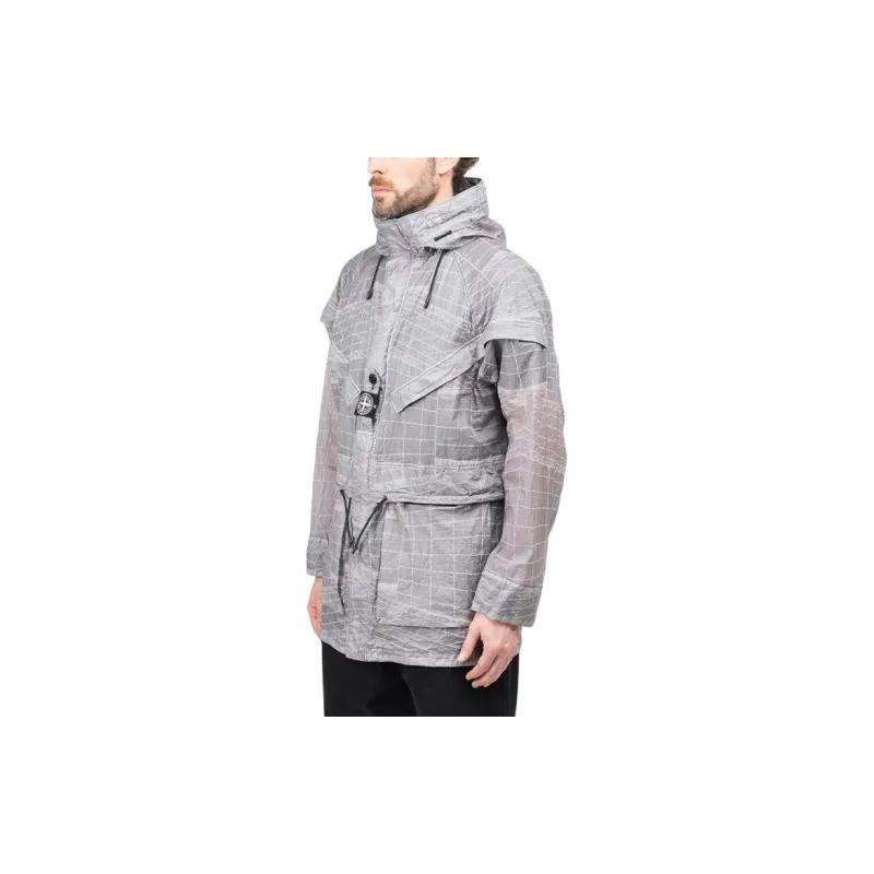 STONE ISLAND Reflective Grid Drawstring Jacket-4