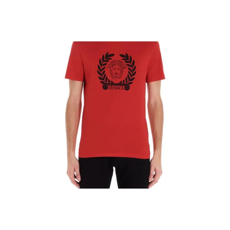 VERSACE T-Shirts Men Burgundy-5