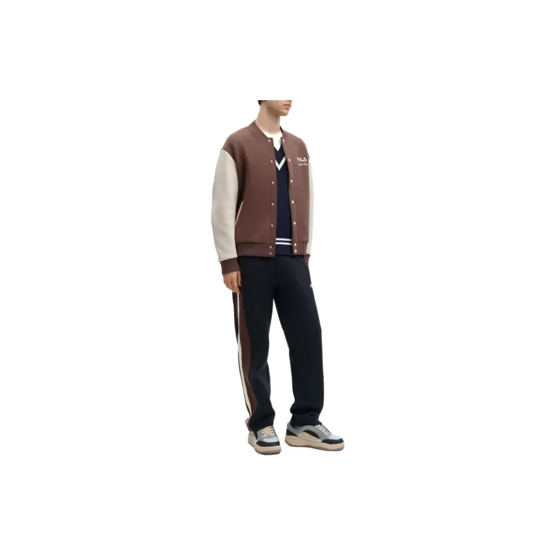 FILA Baseball Jacket Coat Men's Dried Milk Umber-5