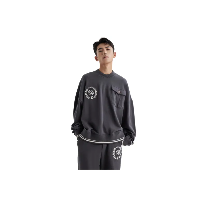 Mitchell Ness Sweatshirts Unisex Black-4