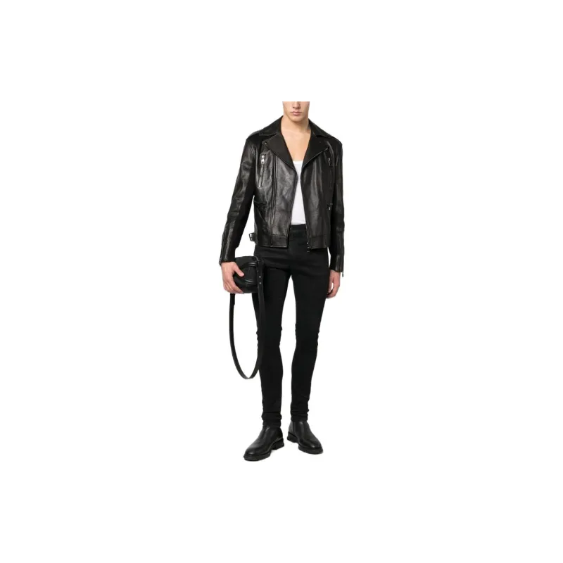 Alexander McQueen Leather trim Biker Jacket-1