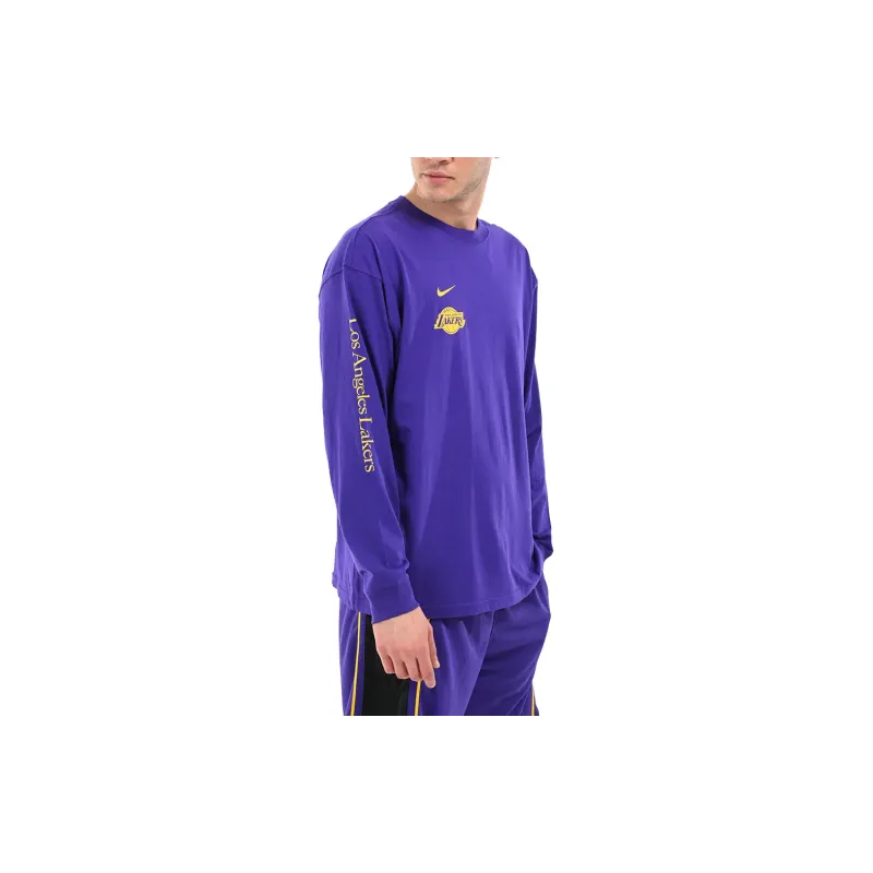 Nike Los Angeles Lakers Courtside Men's Nike Nba Long Sleeve Max90 T Shirt-3