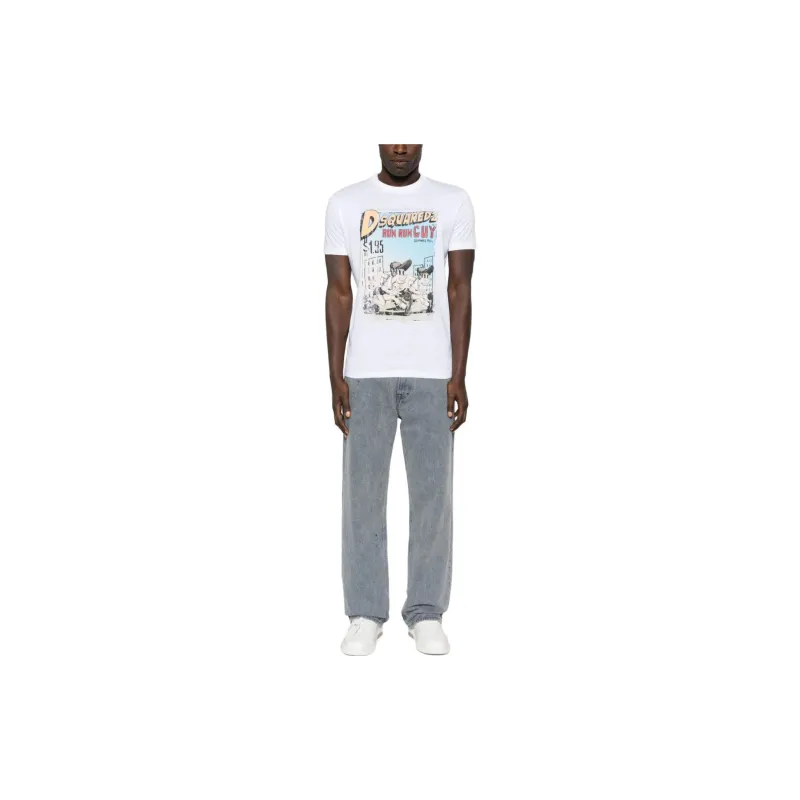 DSQUARED 2 Graphic Printed Crewneck T Shirt-1