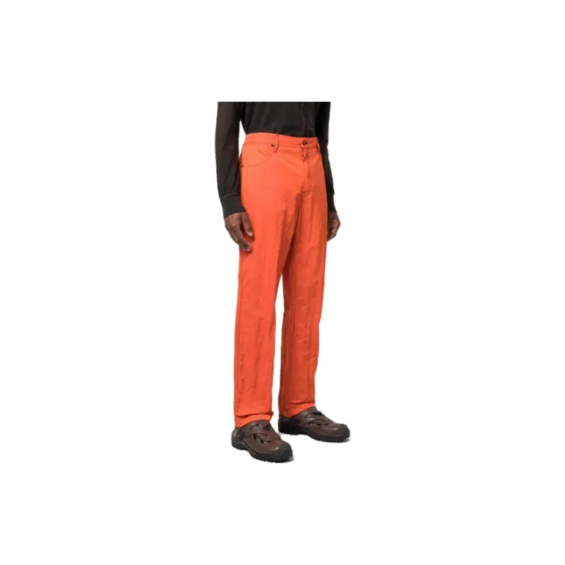 ECKHAUS LATTA Crinkled finish Straight leg Trousers-3
