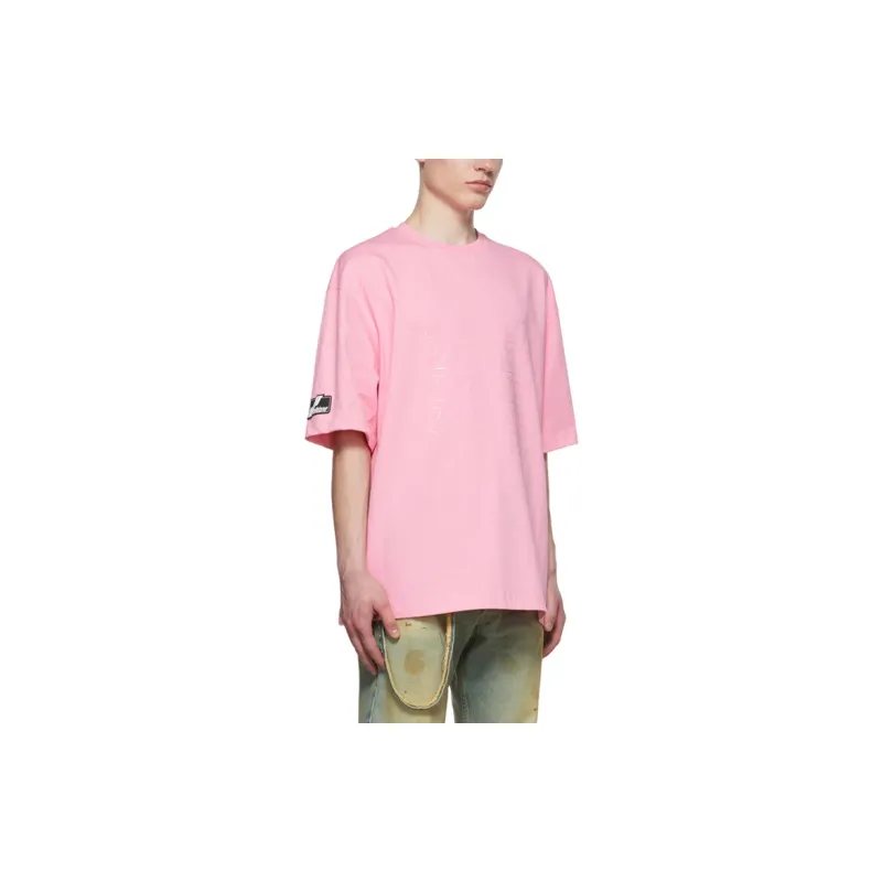 WE11DONE T Shirts Unisex Pink-3