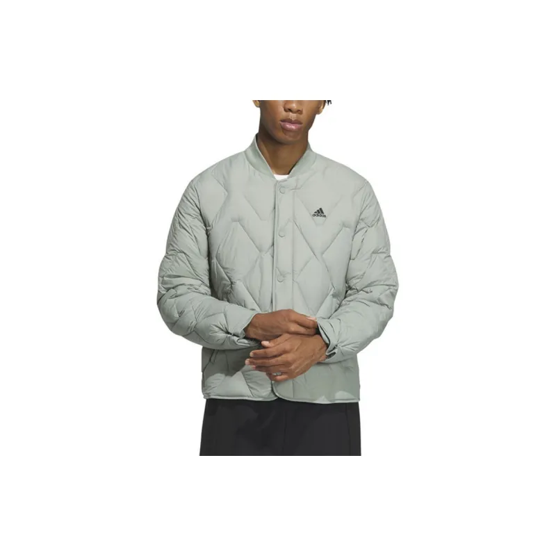 Adidas Down Jackets Unisex Green Gray-1