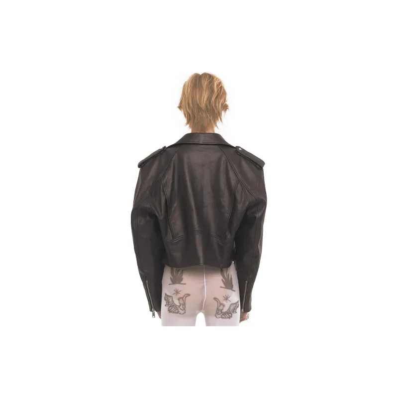 OSOI Leather Jacket Unisex Black-4