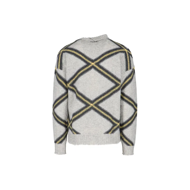 MARNI Diamond Pattern Knitted Sweater-1
