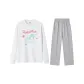 Clothing Set (White Top+Gray Pants)