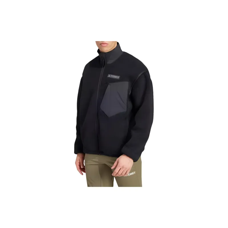 Adidas Terre XPLORIC HIGH PILE FLEECE JACKET Jackets Coats Men's Black-2