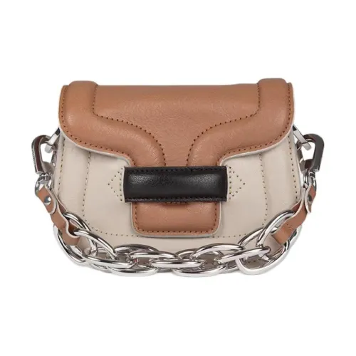 PIERRE HARDY Grained Goatskin Shoulder Bag Crossbody Bag Handbag Mini Women's Gray/White Cappuccino