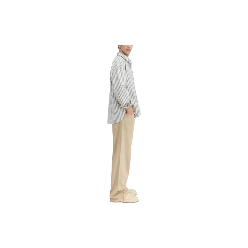 Jacquemus Striped Collared Long Sleeve Shirt-3