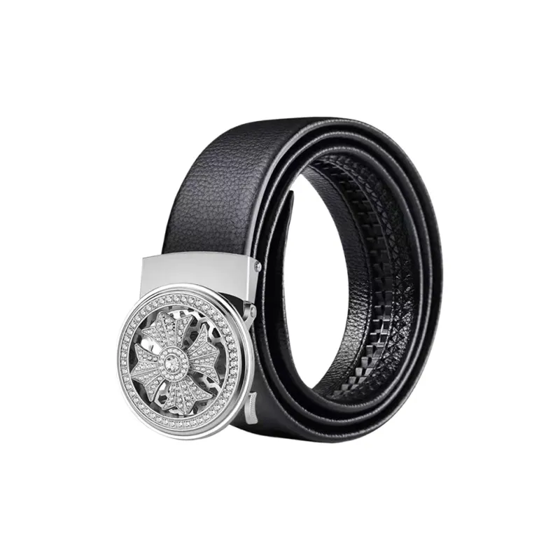 CARTELO Cow Split Leather Belts Men's Width 3.5cm Gift Box Set-3