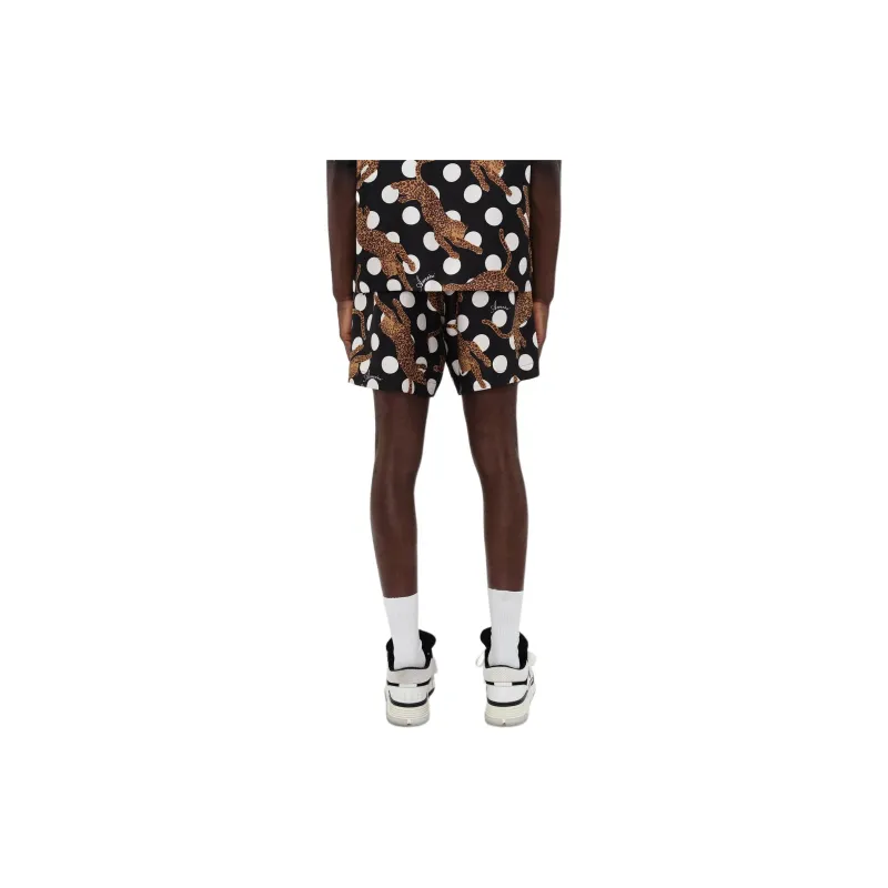 AMIRI Leopard Polka Dots Silk Short-3