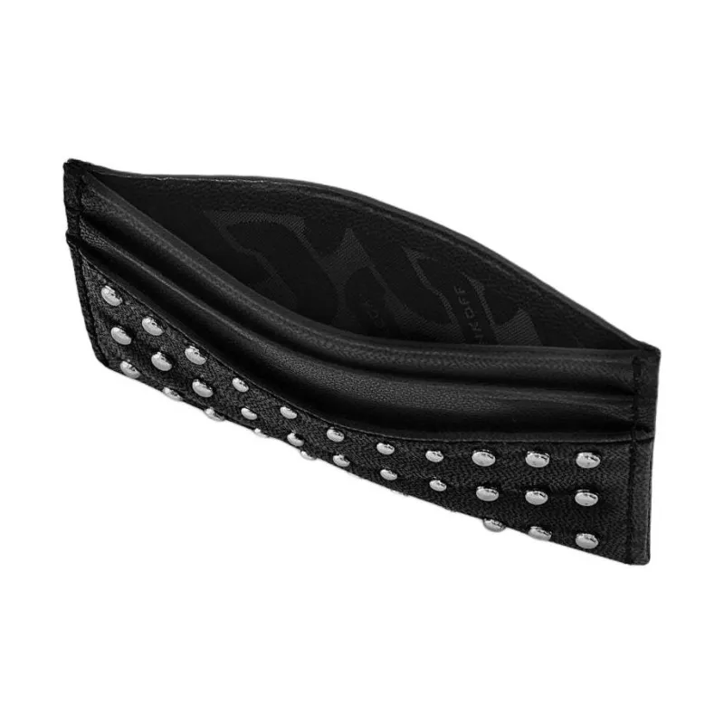 REBECCA MINKOFF Leather Card Holder Women's Black-2