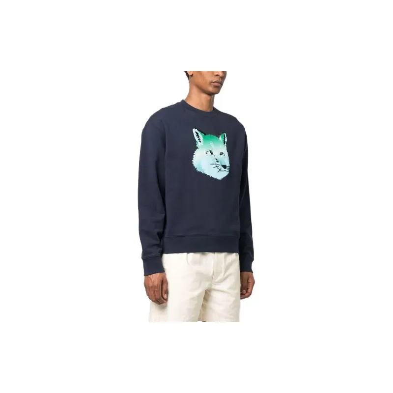 Maison Kitsune Vibrant Fox Head print Sweatshirt-3