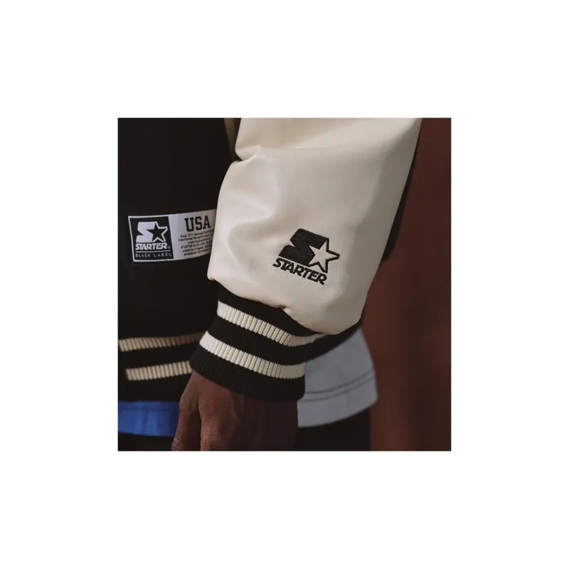 STARTER Baseball Jerseys Unisex Black White-4