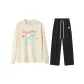 Clothing Set (Light Khaki Top+Black Pants)