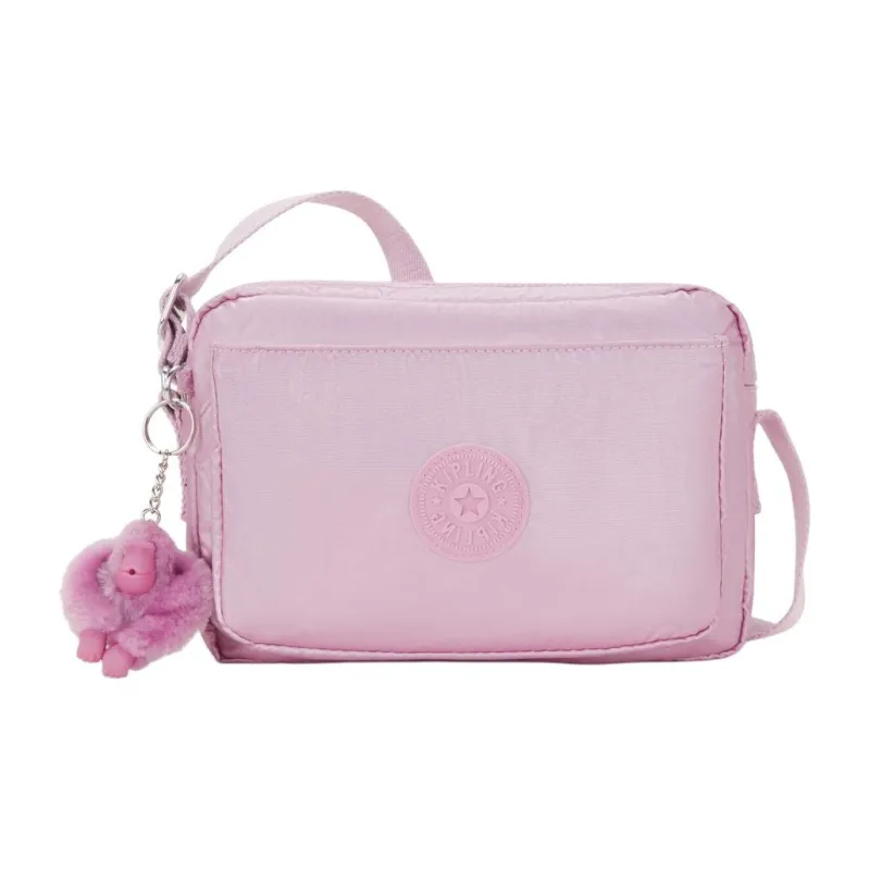 Kipling Recycled Polyester Shoulder Bag, Crossbody Bag Medium Size Women's Metallic Pink Purple-0