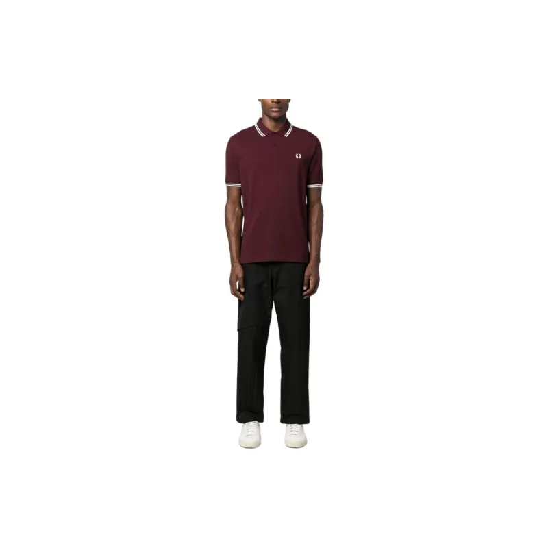 FRED PERRY Logo embroidered Cotton Polo Shirt-2