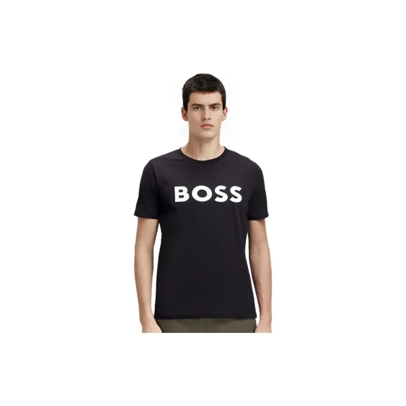 HUGO BOSS SS22 Men's Logo Print Short Sleeve T Shirt Black-3