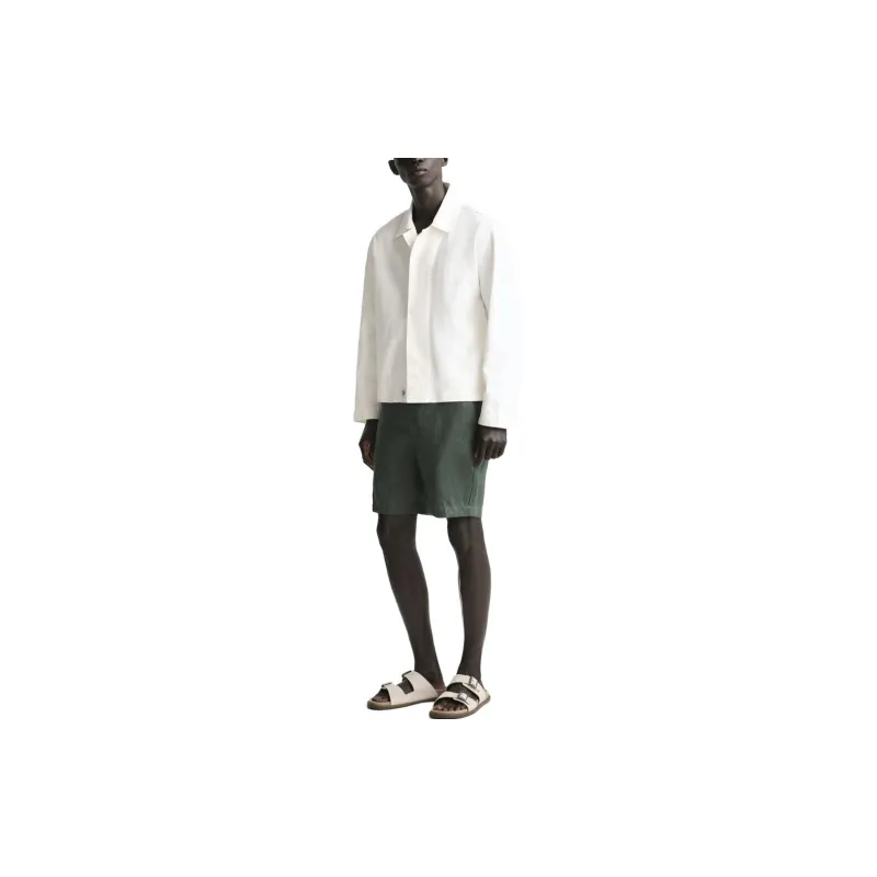 ZARA Casual Shorts Men's Gray Green-3