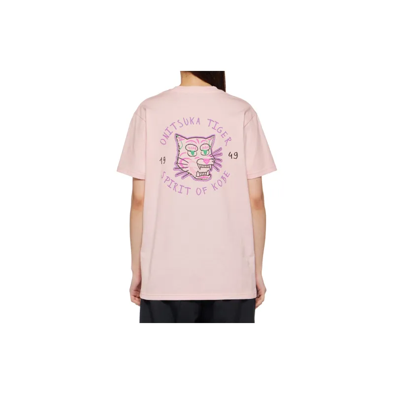 Onitsuka Tiger T Shirt Unisex Pink-5