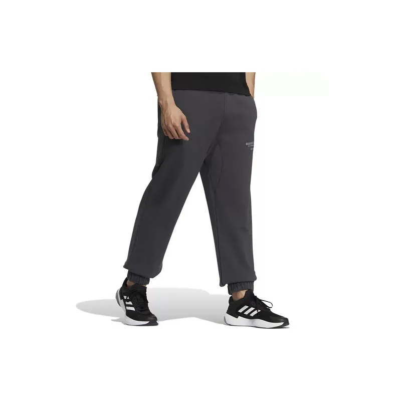 Adidas Knitted Sports Pants Men's Black Gray Color-2