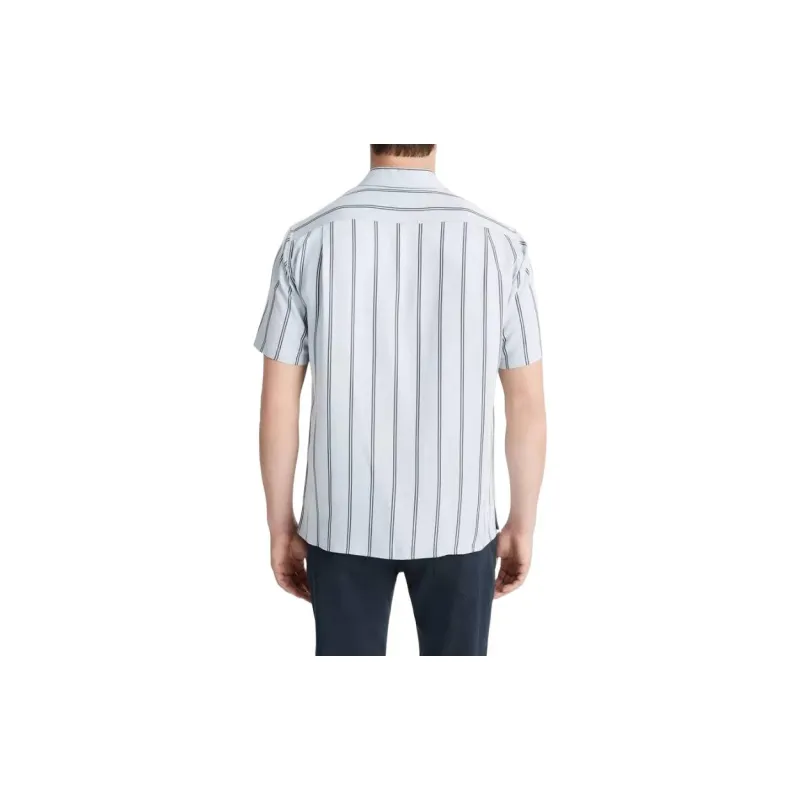 VINCE Stripe Short-Sleeve Shirt Shirt Men's Light Blue-2