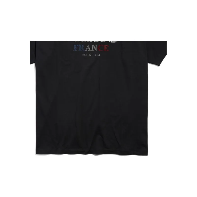Balenciaga Logo Embellished Mockneck T Shirt-5